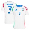 Camiseta de fútbol Italia DiMarco 3 Segunda Equipación Euro 2024 - Hombre